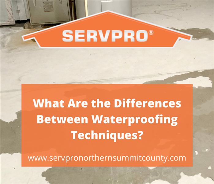 A wet basement floor - What Are the Differences Between Waterproofing Techniques? - www.servpronorthernsummitcounty.com