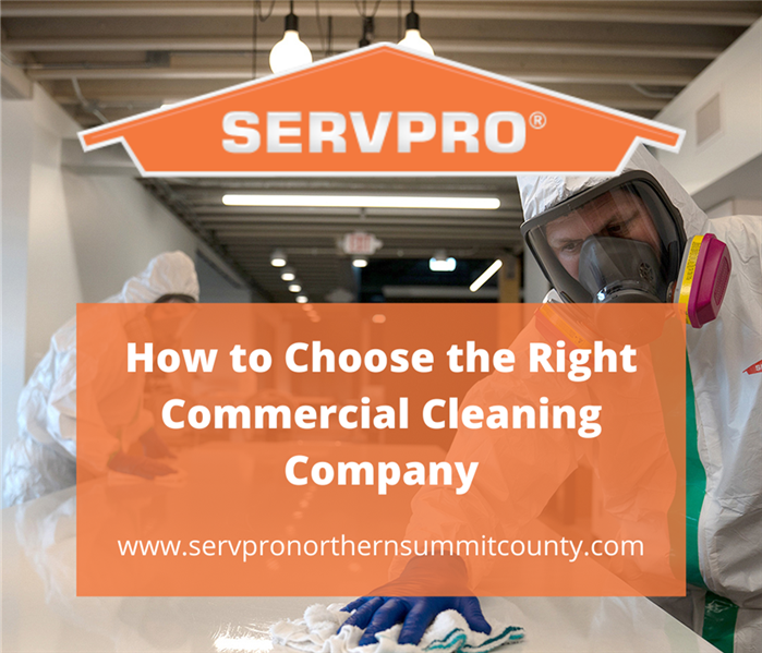 Person in hazmat suit wiping off a table - How to Choose the Right Commercial Cleaning Company